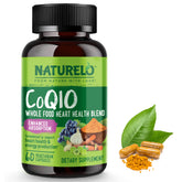 NATURELO CoQ10 Supplement 50g front view with packaging