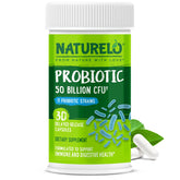 NATURELO Probiotic Capsules 60 Count front view