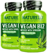 NATURELO Vegan B12 Supplement 1000 mcg front view
