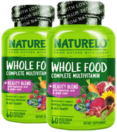 NATURELO Whole Food Multivitamin + Beauty Blend front view packaging