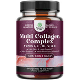 Natures Craft Biotin Collagen Peptides Capsules front view