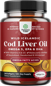 Natures Craft Cod Liver Oil Softgels 1000mg front view