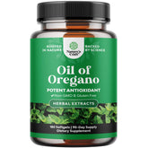 Natures Craft Oil of Oregano Softgels front view with packaging