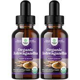 Natures Craft Organic Ashwagandha Drops front view with dropper