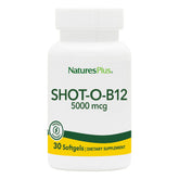 NaturesPlus Shot-O-B12 Liquid Vitamin B12 5000 mcg front view
