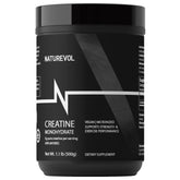 NATUREVOL Creatine Monohydrate 100 servings canister front view
