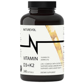 NATUREVOL Vitamin D3 + K2 Softgels 240 count bottle front view