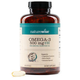 NatureWise Omega-3 500mg softgels front view with packaging