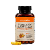 NatureWise Turmeric Boswellia supplement front view with label