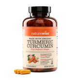 NatureWise Turmeric Curcumin Capsules 500mg front view