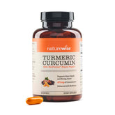 NatureWise Turmeric Curcumin Softgels 500mg front view
