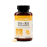 NatureWise Vitamin D3 K2 Magnesium Glycinate Softgels front view