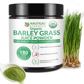 Nautical Elements Organic Barley Grass Juice Powder 180g jar front view