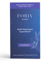 Ned Magnesium Supplement 10-pack front view with lavenderberry flavour