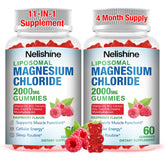 Nelishine Magnesium Gummies front view with packaging
