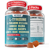 NEVISS Brain Focus Gummies front view, 60 gummies