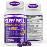 NEVISS Liposomal Melatonin 60mg supplement front view