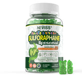 NEVISS Liposomal Sulforaphane Gummies front view with packaging