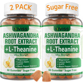 NEVISS Organic Ashwagandha Gummies front view with packaging