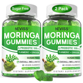 NEVISS Organic Moringa Gummies front view with packaging