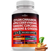 NEW AGE Ceylon Cinnamon & ACV Supplement bottle front view