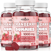 NEW AGE Cranberry Gummies 1000mg front view with packaging