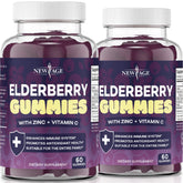 NEW AGE Elderberry Gummies front view with packaging