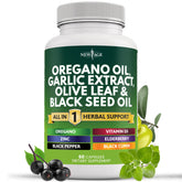 NEW AGE Herbal Supplement front view with capsules