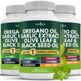 NEW AGE Herbal Supplement front view with capsules