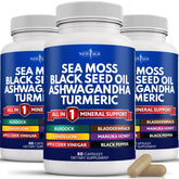 NEW AGE Irish Sea Moss Capsules front view showing packaging