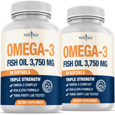 NEW AGE Omega 3 Fish Oil Complex 3750mg front view
