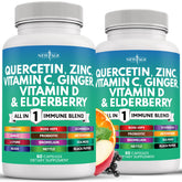 NEW AGE Quercetin with Bromelain supplement bottle front view