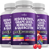 NEW AGE Resveratrol with Berberine Supplement front view