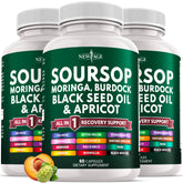NEW AGE Soursop Supplement Superfood 60 Capsules front view
