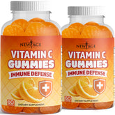NEW AGE Vitamin C Gummies front view with orange flavour