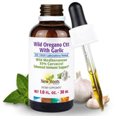 NEW ROOTS HERBAL Oregano Oil with Garlic 30ml front view