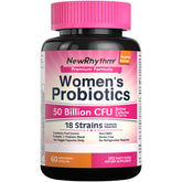 NewRhythm Female Probiotics bottle front view with 50 Billion CFU