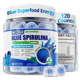 Nextdia Blue Spirulina Gummies with Chlorella front view