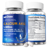Nextdia Calcium AKG 1500mg supplement bottle front view