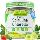 Nextdia Spirulina & Chlorella Gummies front view with packaging