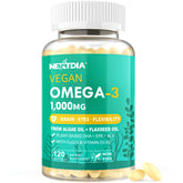 Nextdia Vegan Omega 3 Supplement 1000mg front view