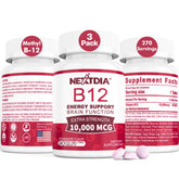Nextdia Vitamin B12 Methyl 10000mcg tablet front view