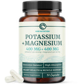 Nobi Nutrition Magnesium Potassium Supplement 400mg front view