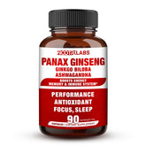Nootrilabs Naturals Panax Ginseng + Ginkgo Biloba + Ashwagandha supplement front view