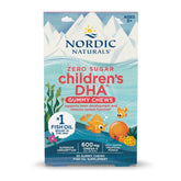 Nordic Naturals Children's DHA Gummies 50g front view with tropical punch flavour