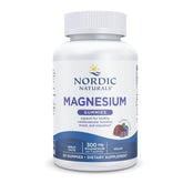 Nordic Naturals Magnesium Gummies front view with blueberry-lavender flavour