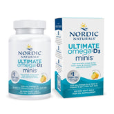 Nordic Naturals Ultimate Omega Mini D3 fish oil soft gels front view