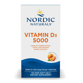 Nordic Naturals Vitamin D3 5000 soft gels front view with packaging