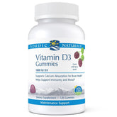 Nordic Naturals Vitamin D3 Gummies front view, wild berry flavour