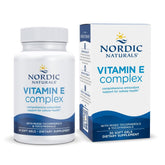 Nordic Naturals Vitamin E Complex 50g front view with soft gel capsules